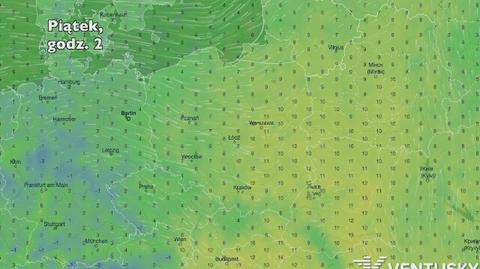 Temperatura w najbliższych dniach (Ventusky.com)