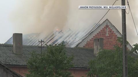 Pożar stodoły w Jankowie Przygodzkim