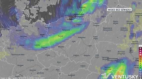 Prognozowane opady w ciągu kolejnych dni