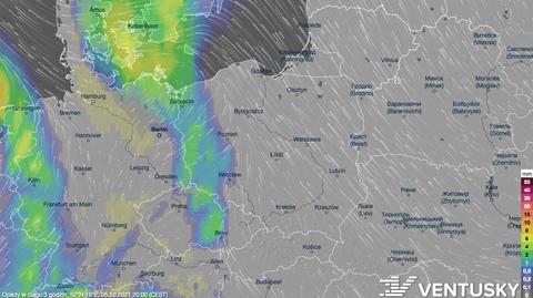 Prognozowane opady w ciągu kolejnych dni