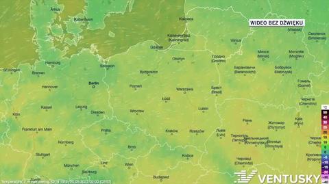 Prognozowana temperatura w dniach 20-24.05