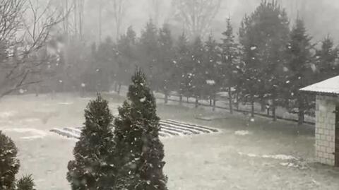 Burza śnieżna w Białymstoku