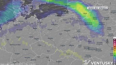 Prognozowane opady w ciągu kolejnych dni