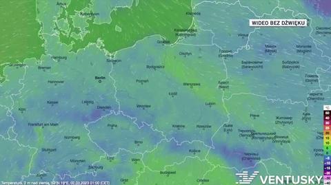 Prognoza temperatury w dniach 02-06.03