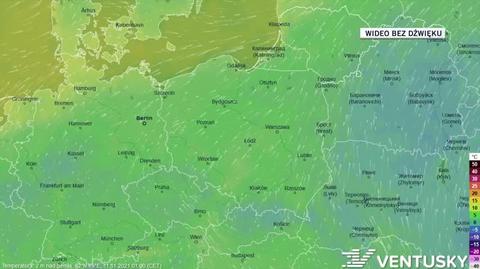 Prognozowana temperatura w ciągu kolejnych dni