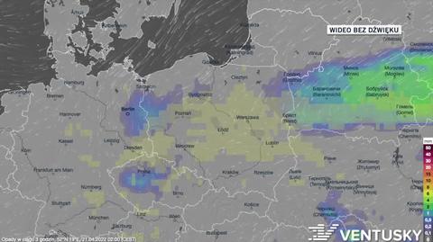 Prognozowane opady w dniach 21-25.04