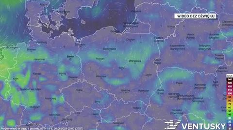 Prognoza porywów wiatru na kolejne dni