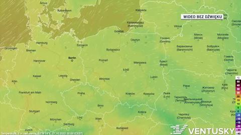 Prognozowana temperatura w kolejnych dniach