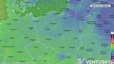 Prognozowana temperatura na kolejne dni