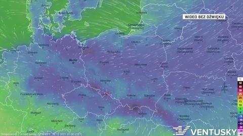 Prognozowana temperatura w ciągu kolejnych dni