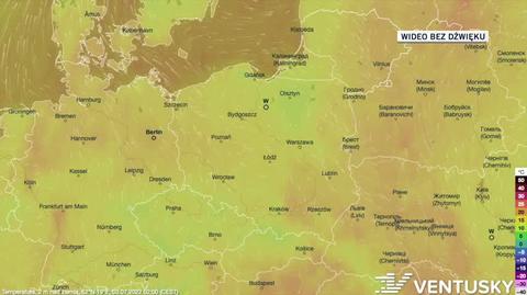 Prognozowana temperatura w dniach 3-7.07