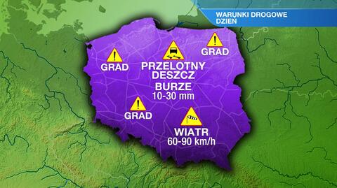 Warunki drogowe w niedzielę 2.06