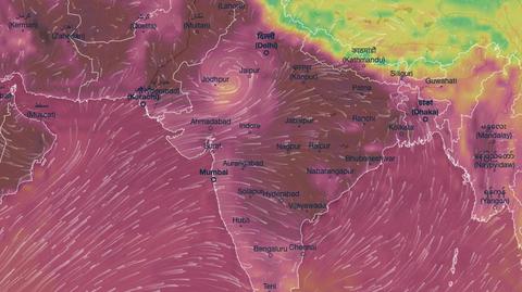 Temperatury w Indiach w dniach 17-19.06