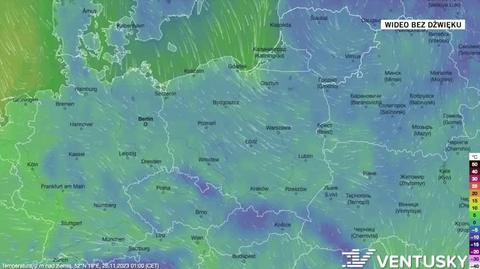 Prognozowana temperatura w kolejnych dniach