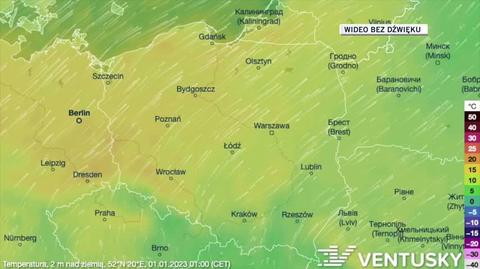 Prognozowana temperatura w kolejnych dniach