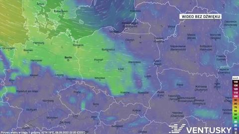 Prognoza porywów wiatru w dniach 06-10.09