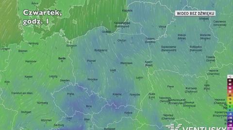 Prognozowana temperatura w najbliższych dniach (Ventusky.com)