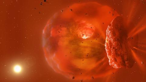 Wizualizacja kolizji Galaktyki Andromedy i Drogi Mlecznej (NASA)
