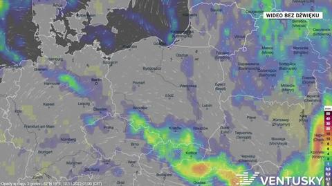 Prognozowane opady w najbliższych dniach