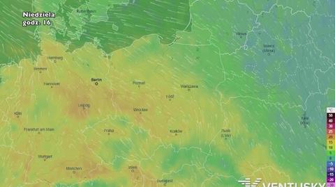 Temperatura w najbliższych dniach (ventusky.com)