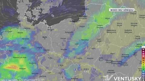 Prognozowane opady w dniach 23-27.12