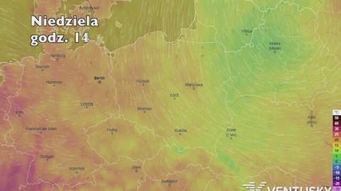 Temperatura w najbliższych dniach (ventusky.com | wideo bez dźwięku)