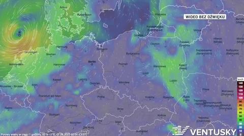 Prognoza porywów wiatru na kolejne dni