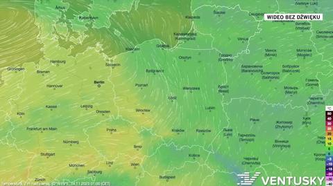 Prognoza temperatury na okres 14-18.11