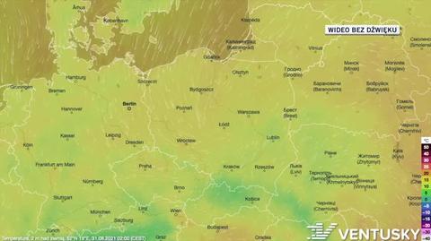 Prognozowana temperatura w ciągu kolejnych dni