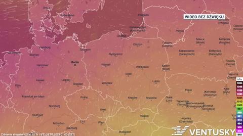 Zmiany ciśnienia w dniach 28.01-1.2