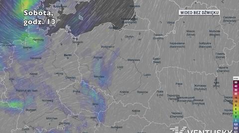 Prognozowane opady w kolejnych dniach (Ventusky.com)