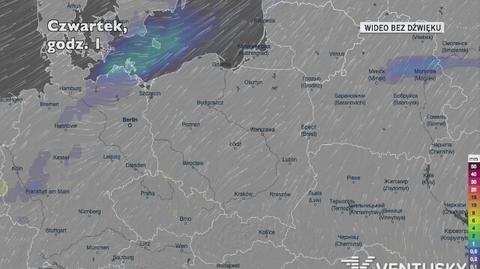 Prognozowane opady w ciągu najbliższych dni (Ventusky.com)