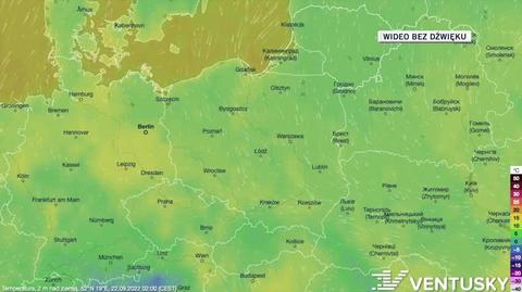 Prognozowana temperatura w kolejnych dniach