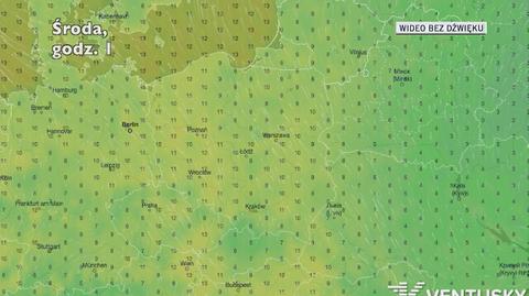 Temperatura w ciągu najbliższych pięciu dniu 