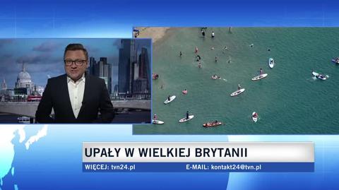 Upały w Wielkiej Brytanii. Relacja korespondenta TVN24