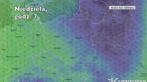 Temperatura w ciągu najbliższych pięciu dniu (Ventusky.com)