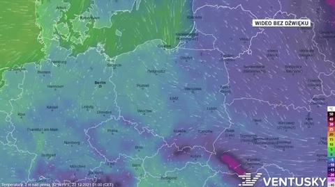 Prognozowana temperatura w ciągu kolejnych dni