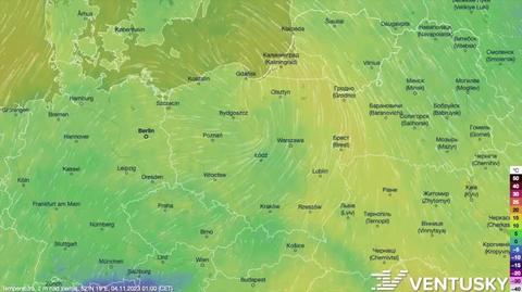 Prognozowana temperatura na kolejne dni