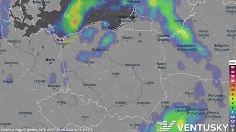 Prognozowane opady w kolejnych dniach