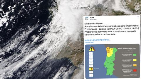 Opady deszczu w piątek i sobotę w Portugalii