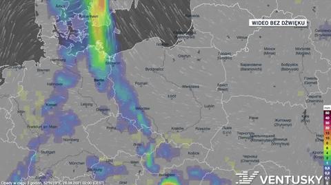 Prognozowane opady w ciągu kolejnych dni