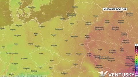 Prognozowana temperatura w dniach 6.08-10.08