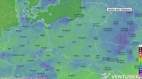 Prognozowana temperatura w kolejnych dniach