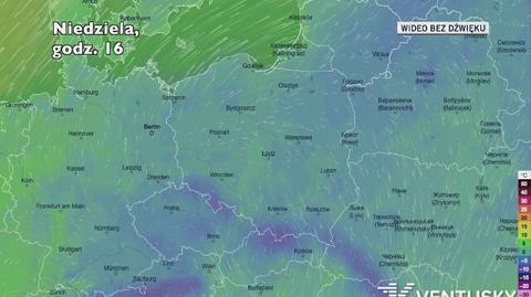 Prognozowana temperatura w kolejnych dniach (Ventusky.com)