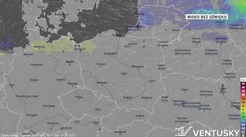 Prognozowane opady w dniach 12-16.11