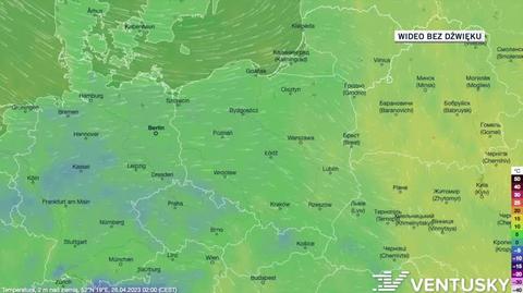 Prognozowana temperatura do końca kwietnia