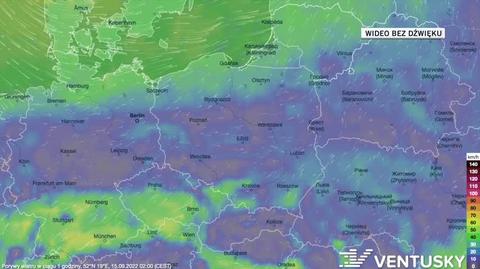 Prognoza porywów wiatru w dniach 15-19.09