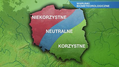 Warunki biometeorologiczne w piątek