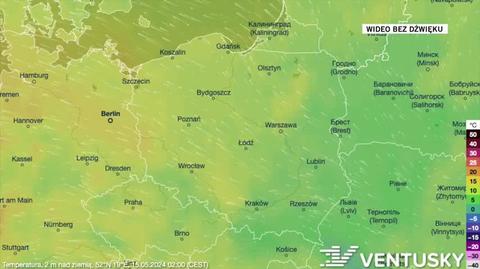 Prognozowane opady w kolejnych dniach