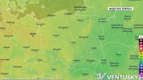 Prognozowane opady w kolejnych dniach